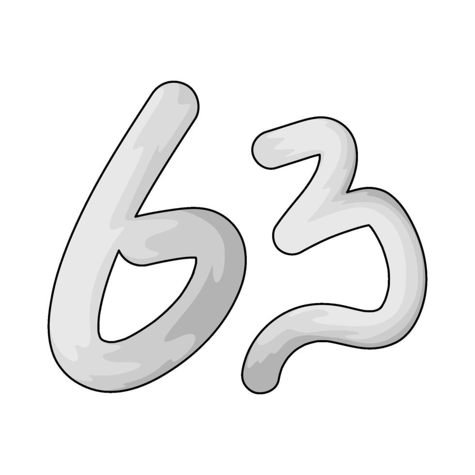 Number 63 illustration vector