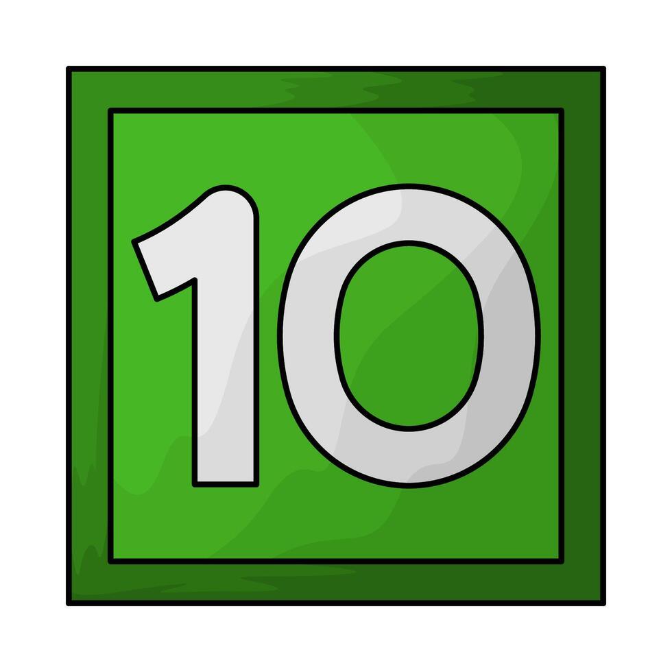 Number 10 illustration vector
