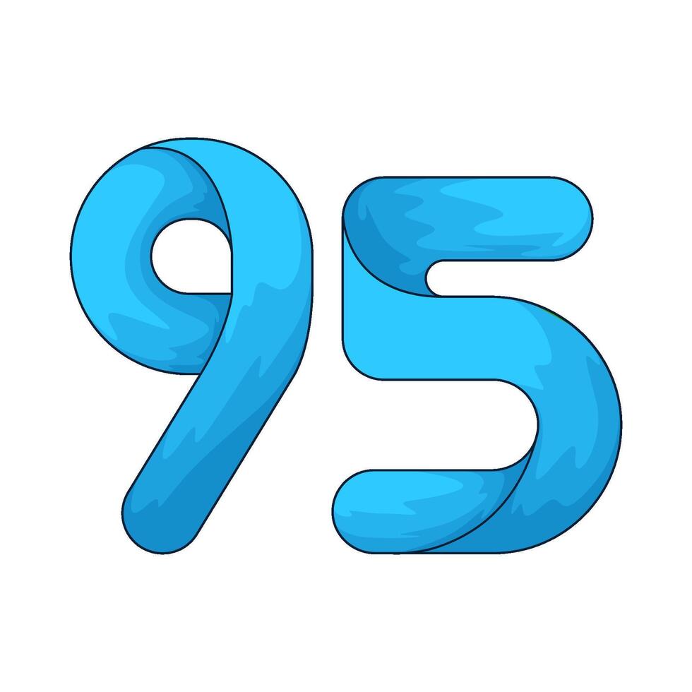 Number 95 illustration vector