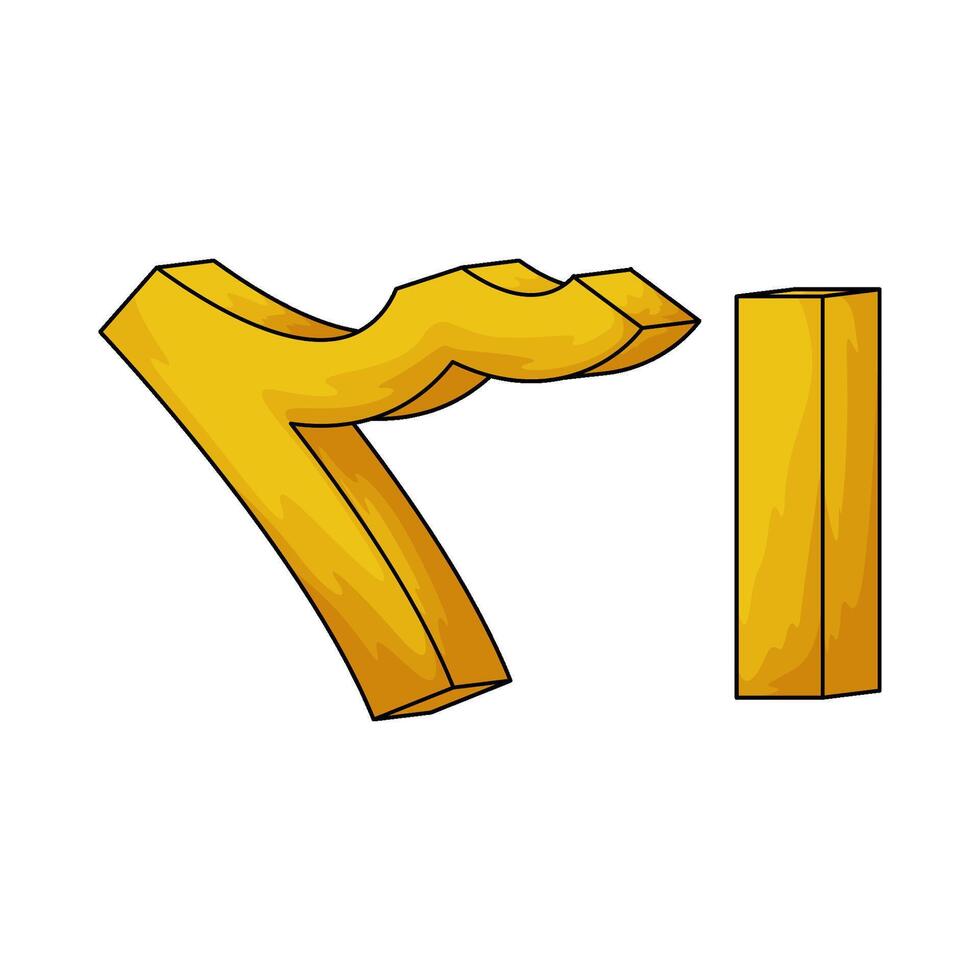 Arabic number 31 vector