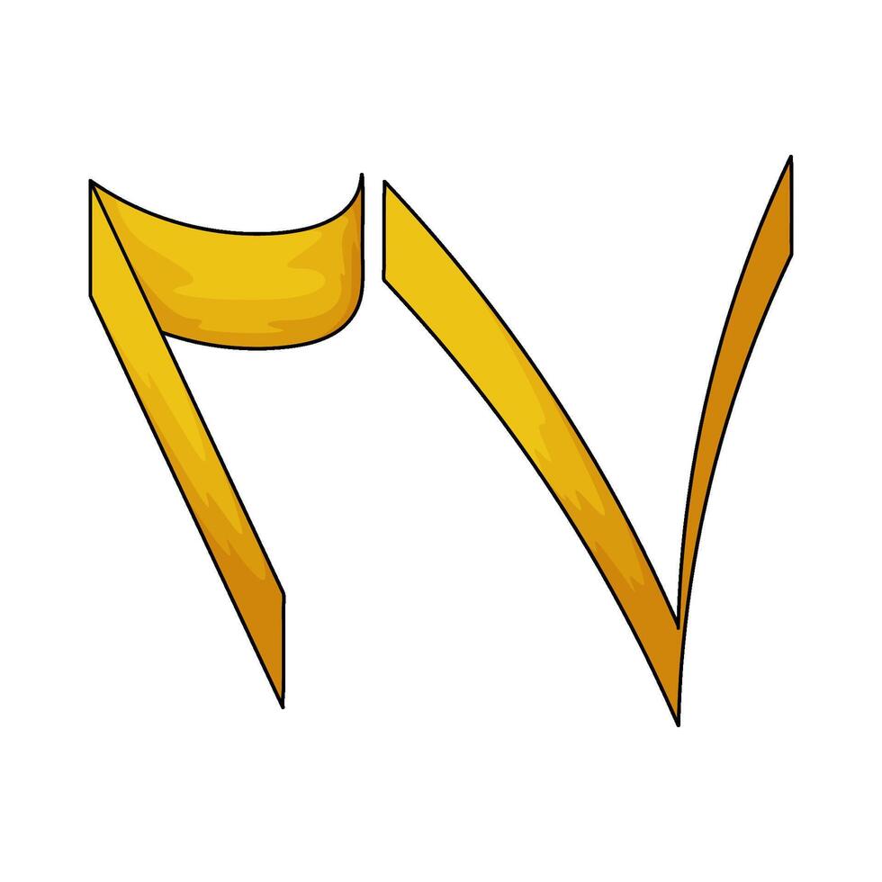 Arabic number 27 vector