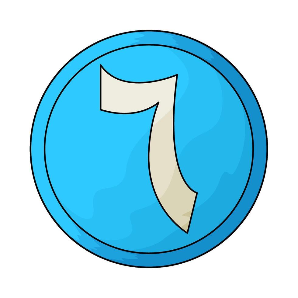 Arabic number 6 vector