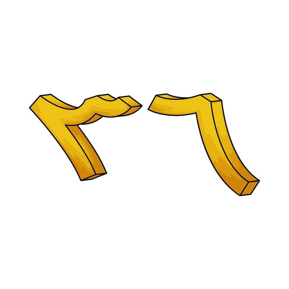 Arabic number 36 vector