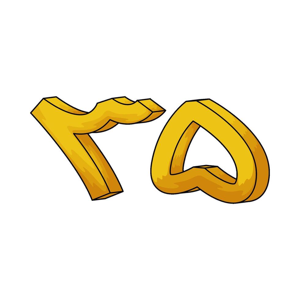 Arabic number 35 vector