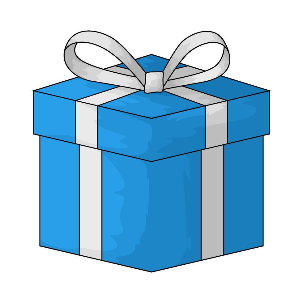 blue gift box vector