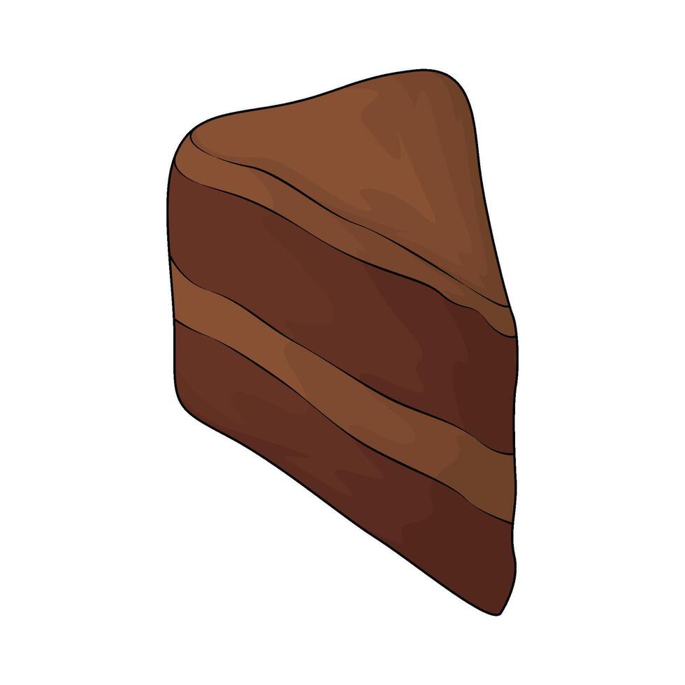 chocolate cake slices vector