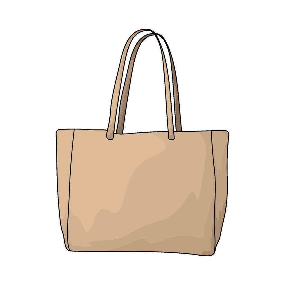 beige tote bag vector