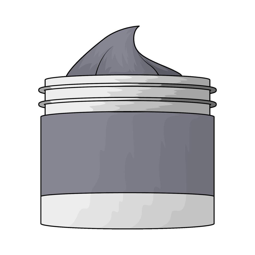 charcoal clay mask vector