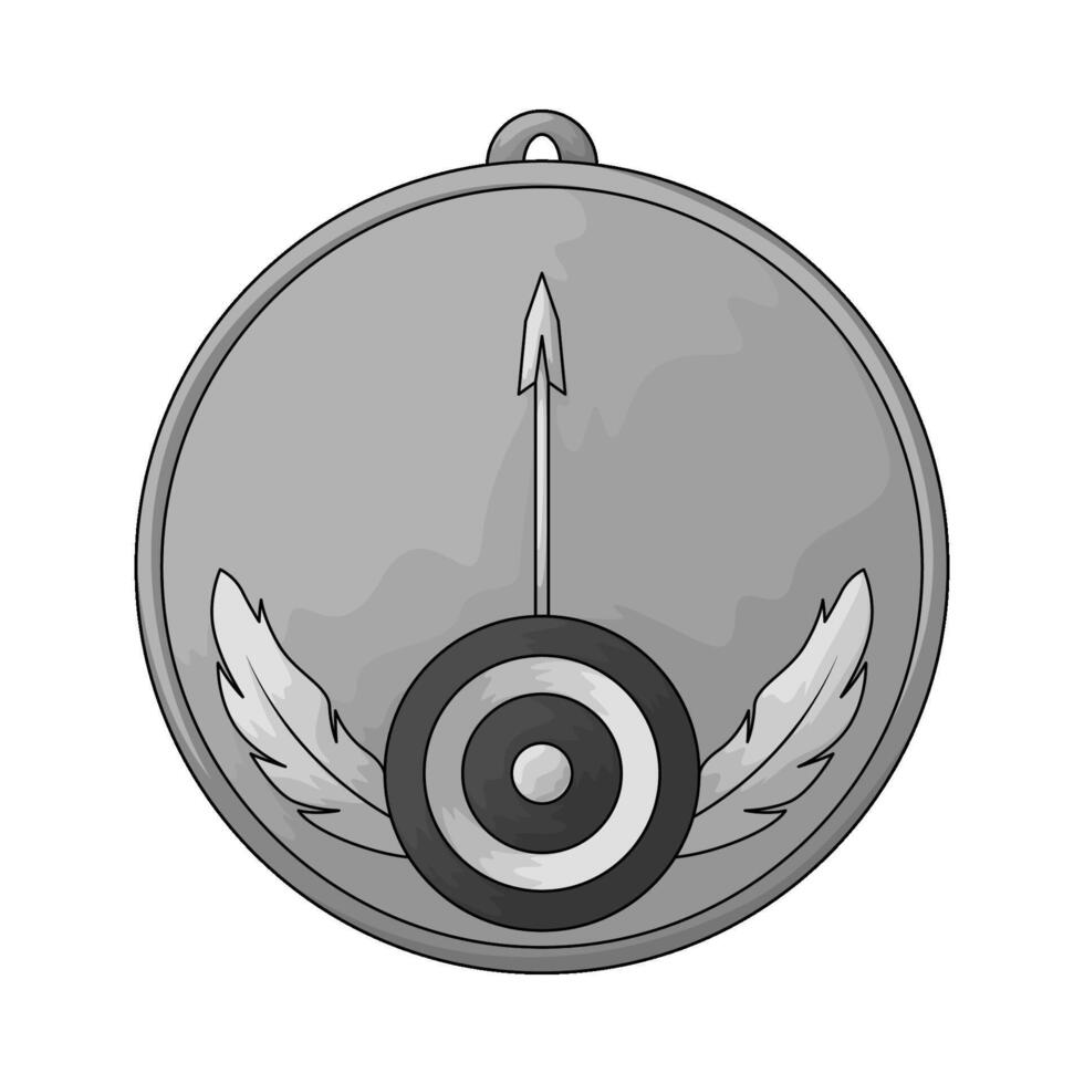 archery silver medal vector