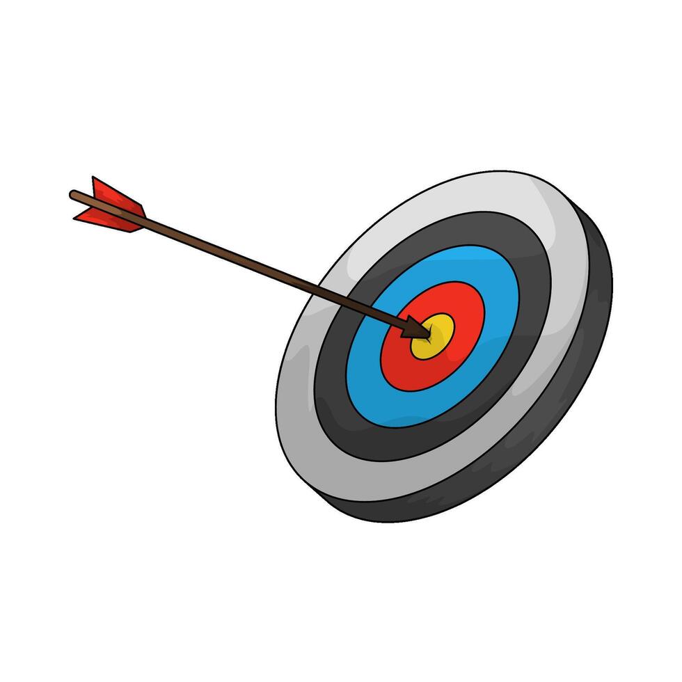 arrow stuck in the board illustration vector