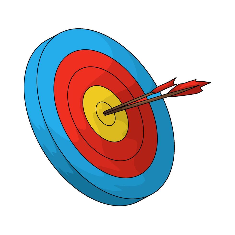 arrow stuck in the board vector