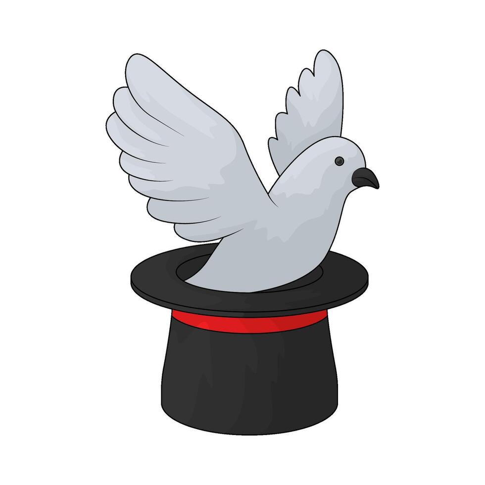 illustration of dove magic vector