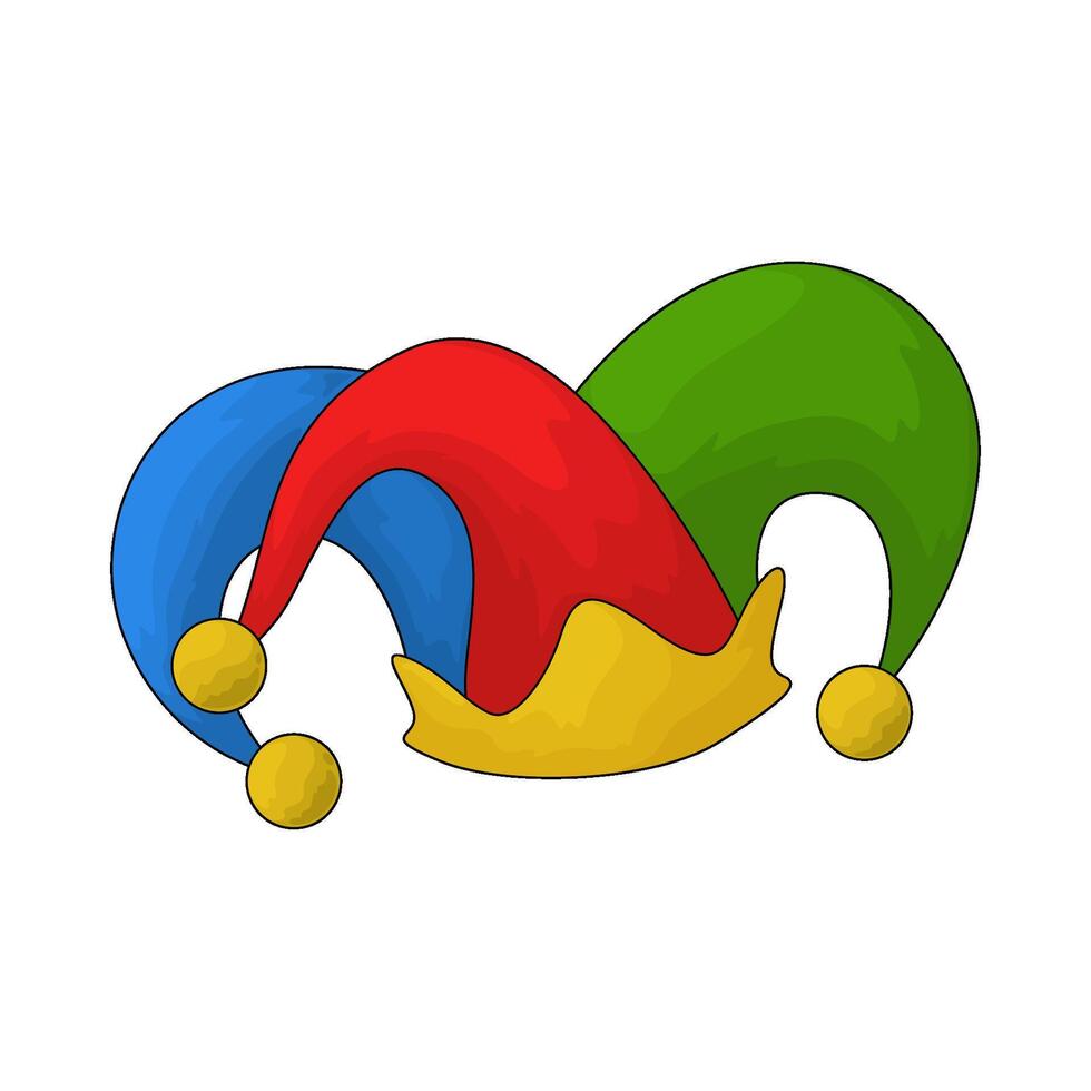 clown hat illustration vector