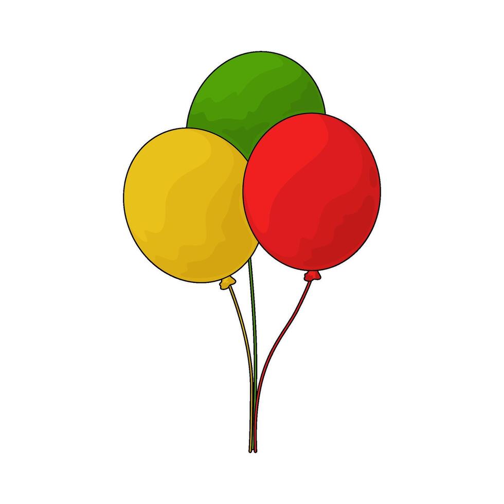 three balloons illustration vector