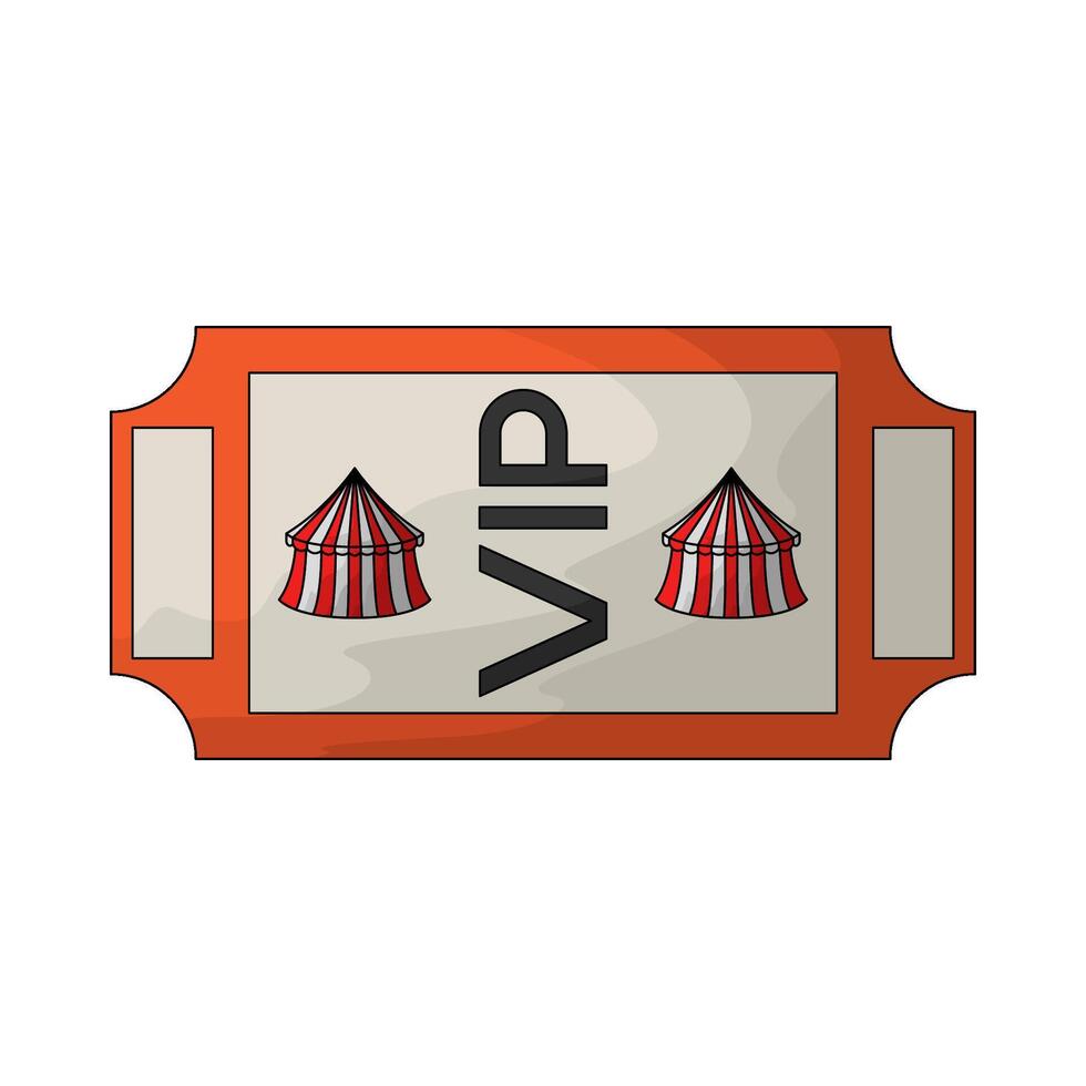circus vip ticket vector