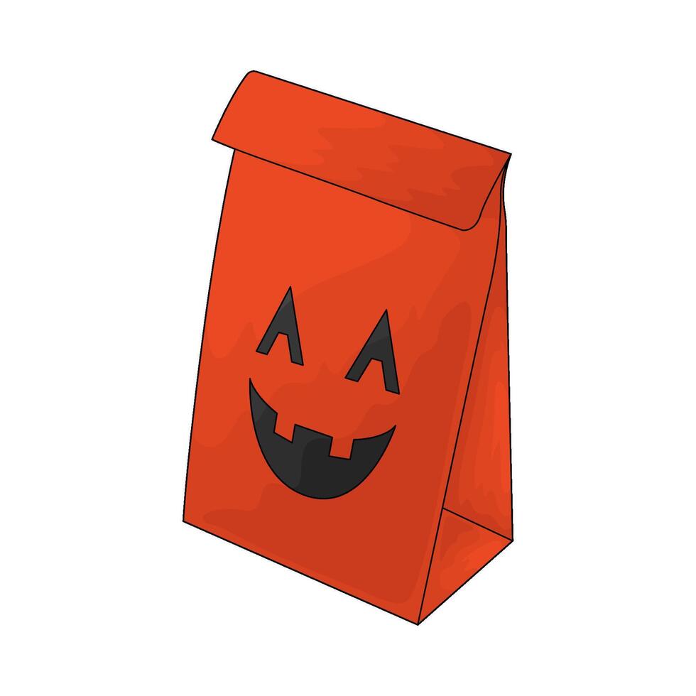 Halloween gift bag vector