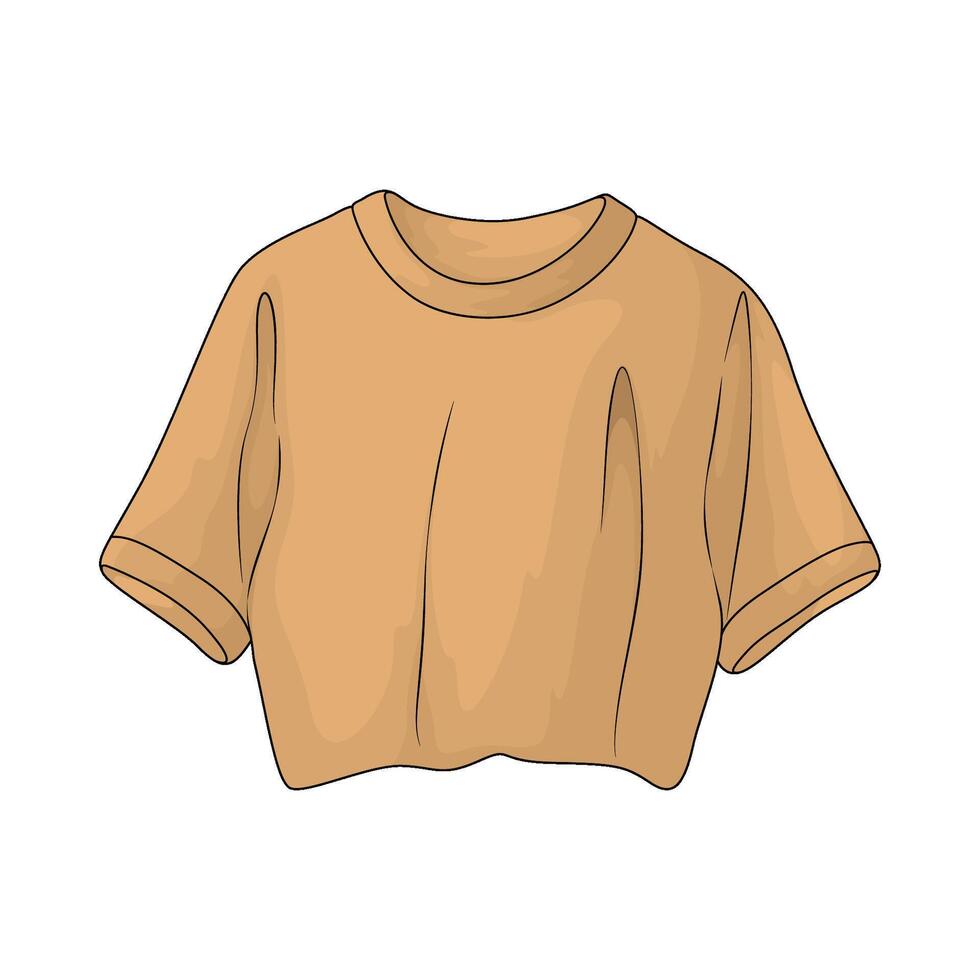 crop top illustration vector