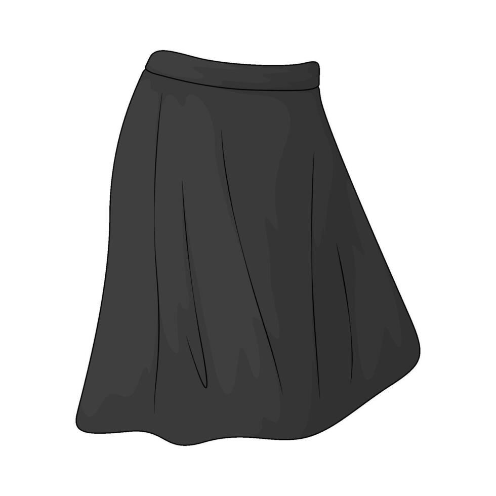 black skirt illustration vector