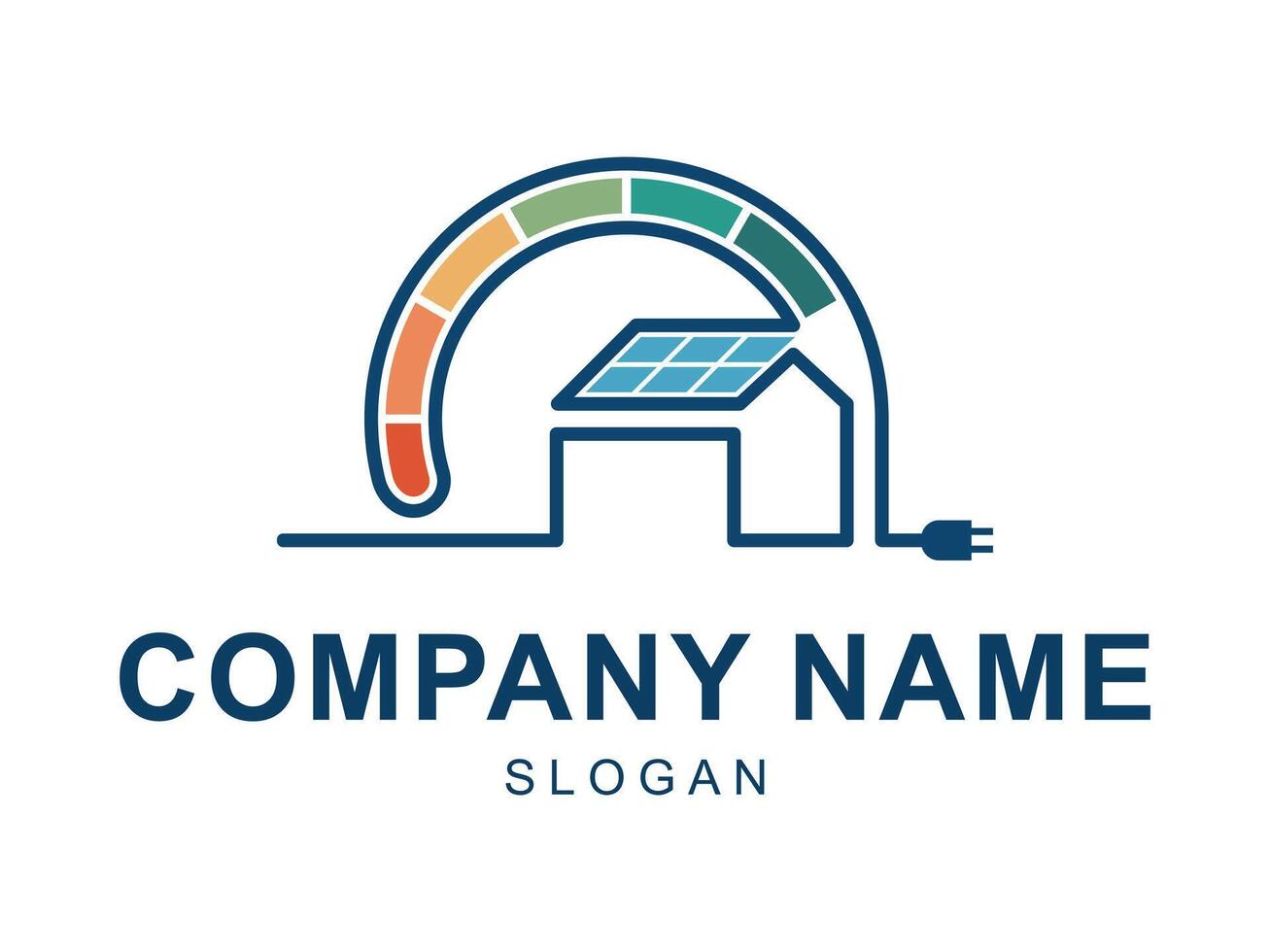 Polished Solar Tech Logo with a Modern Aesthetic vector