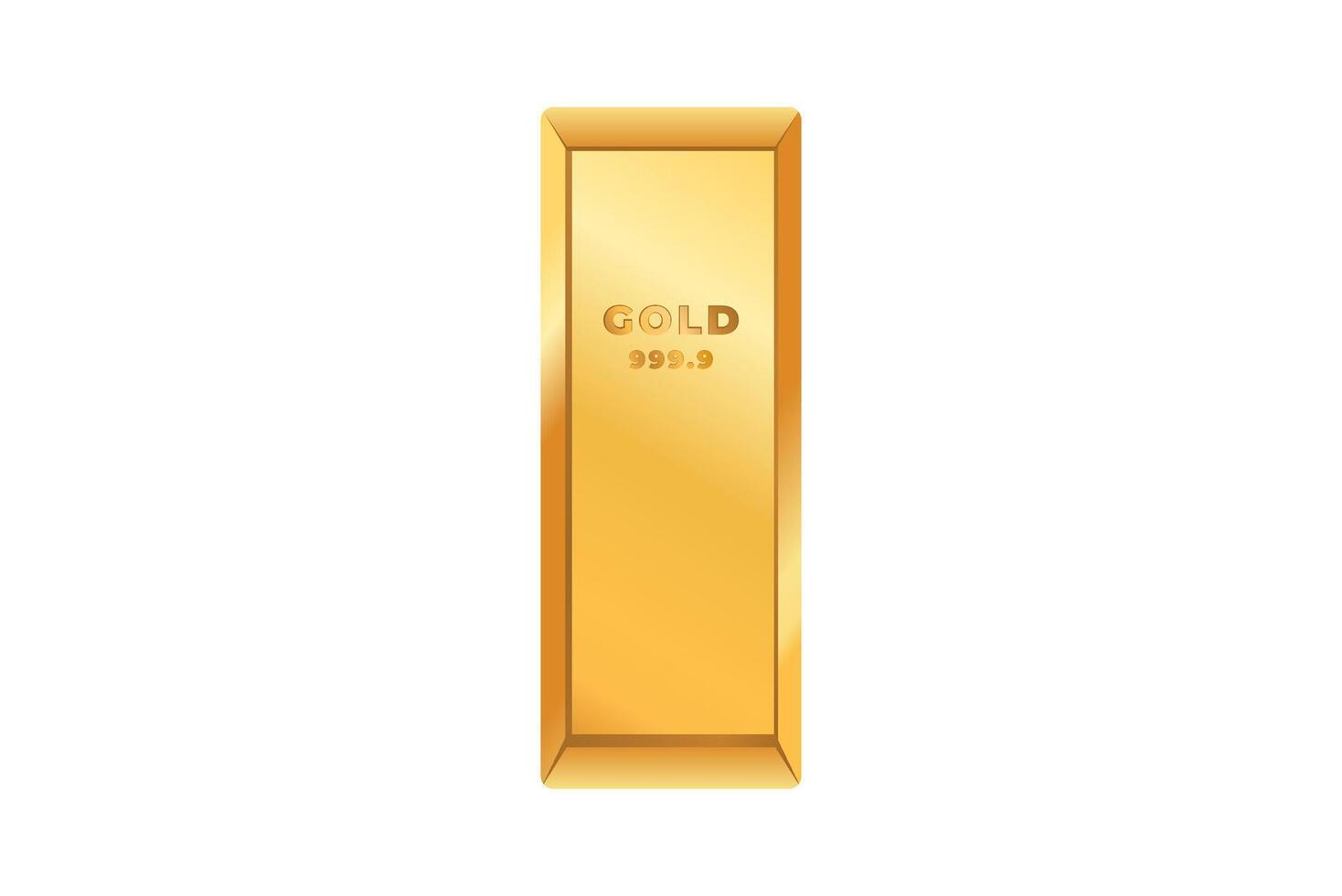 Gold bullion illustration vector
