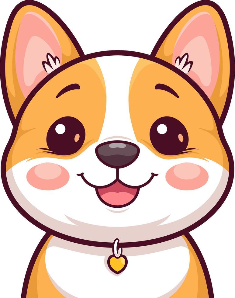 Happy Corgi Puppy Cartoon Mascots vector
