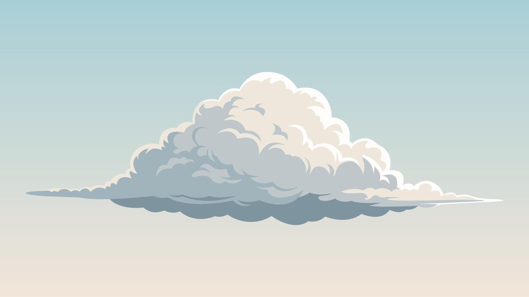 Cute and Simple Cartoon Clouds for Graphic Design vector