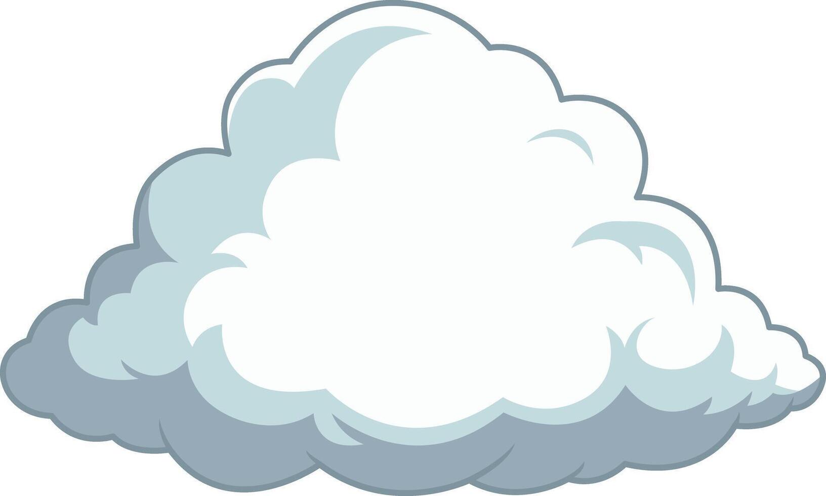 Simple Cartoon Cloud Design for Illustrations and Backgrounds vector