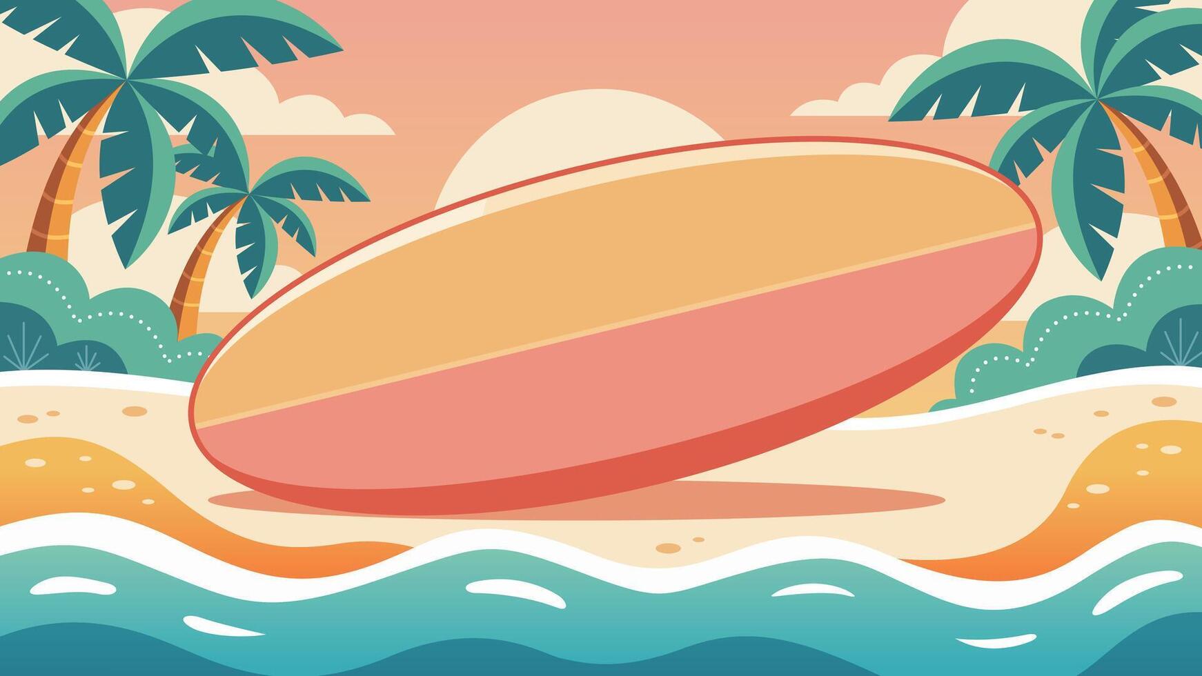 Happy and Vivid Kawaii Summer Atmosphere at the Beach vector