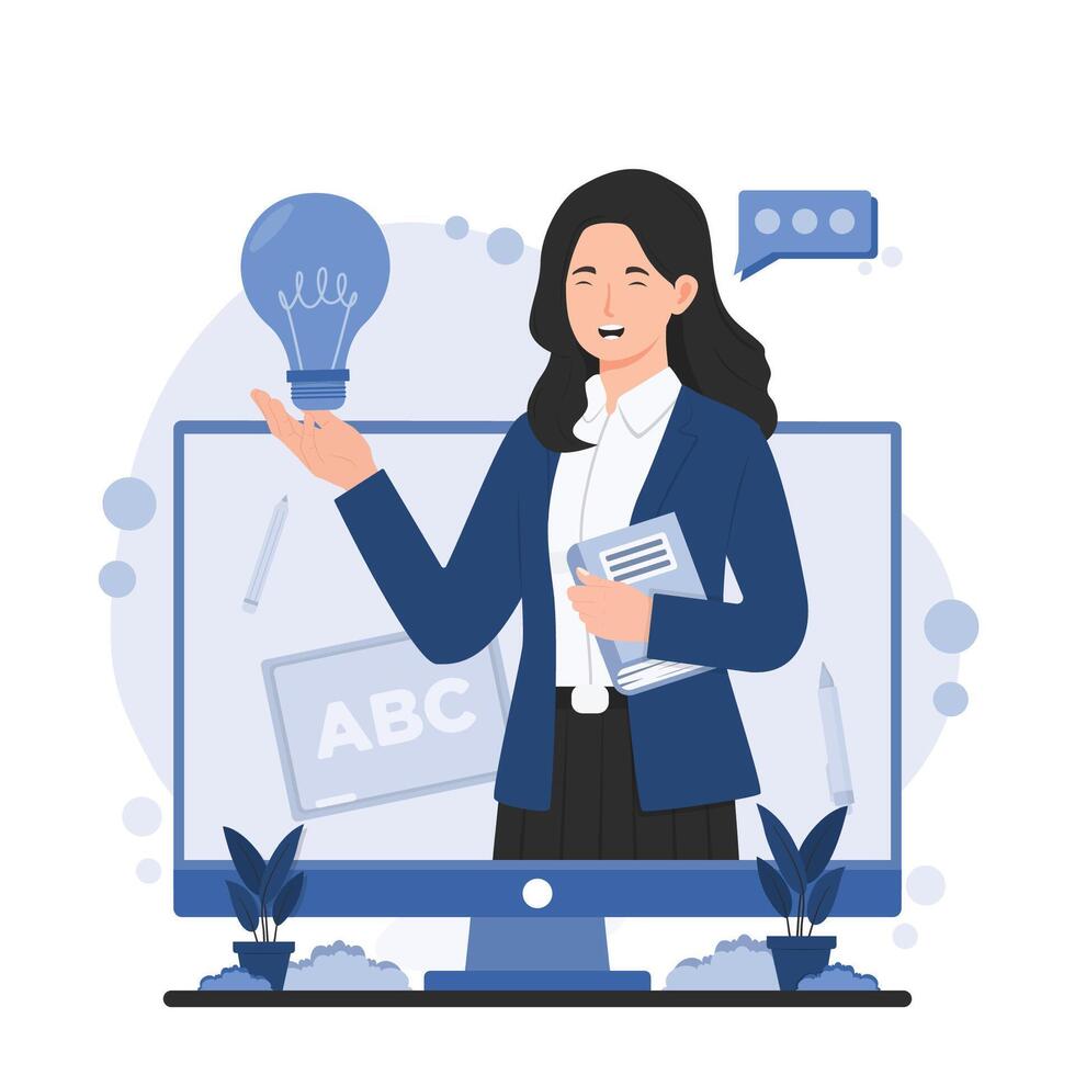 online education including e learning, online courses, digital library access, and virtual study tools vector