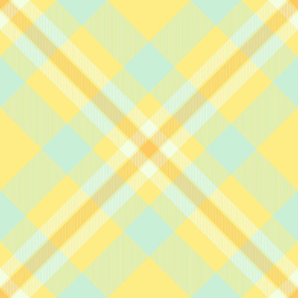 Soft pastel plaid pattern in yellow and mint green. Ideal for textile design, backgrounds, and website templates. Evokes feelings of spring, freshness, and tranquility. vector