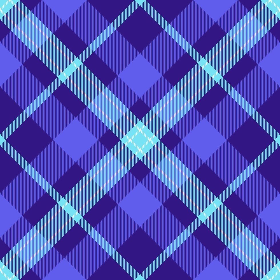 Vibrant blue and purple plaid pattern. Perfect for textile design, fashion, websites, and branding. This seamless texture offers a sophisticated and modern feel, evoking calmness and style. vector