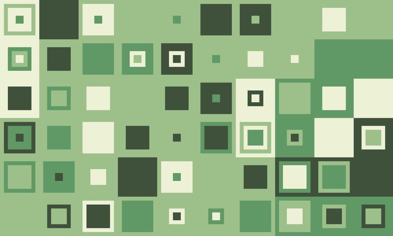 Abstract green square pattern background. Modern geometric design with varying shades and sizes. Ideal for website banners, presentations, or as a stylish texture. vector