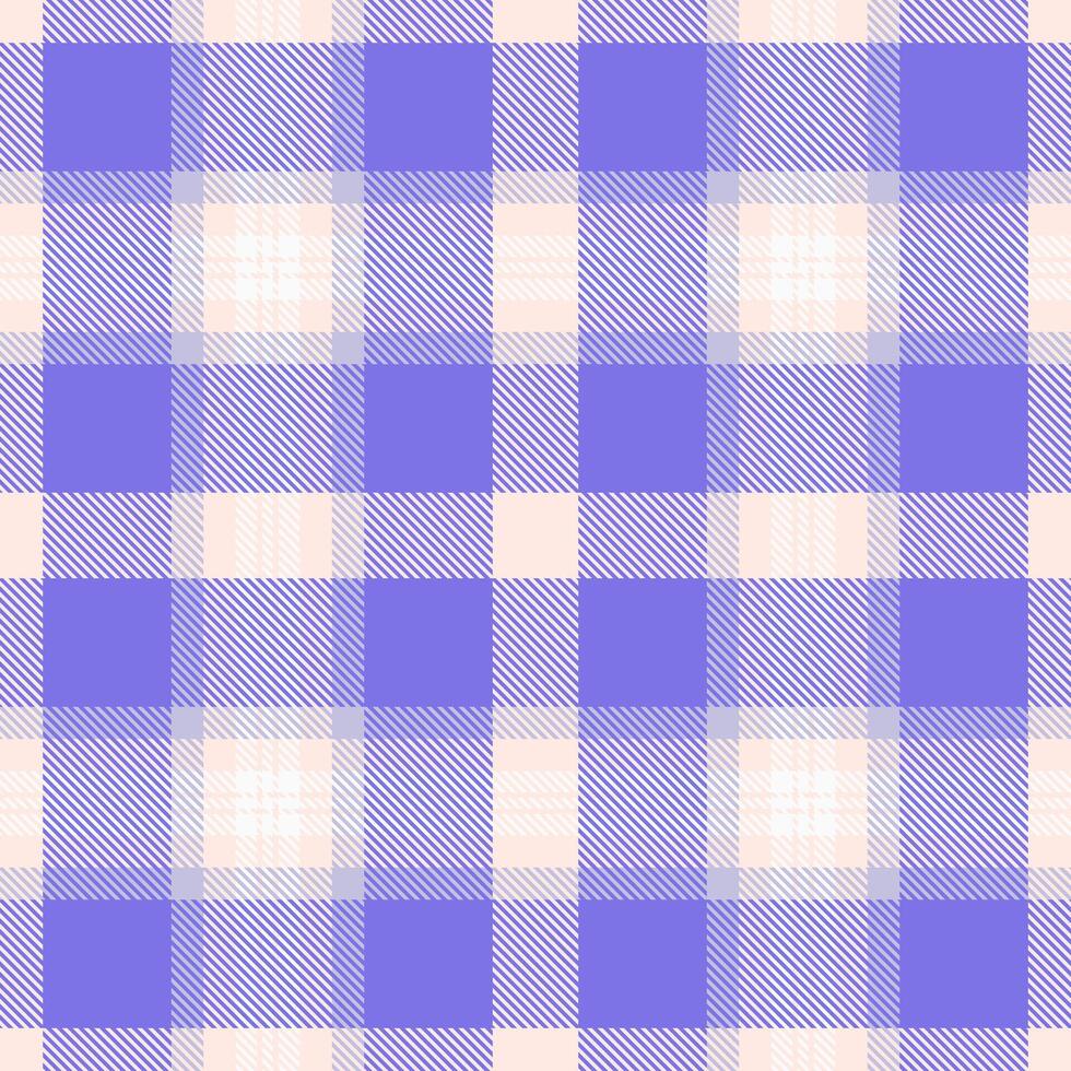 Repetitive check tartan texture, bold plaid background . Aged pattern seamless fabric textile in indigo and misty rose colors. vector