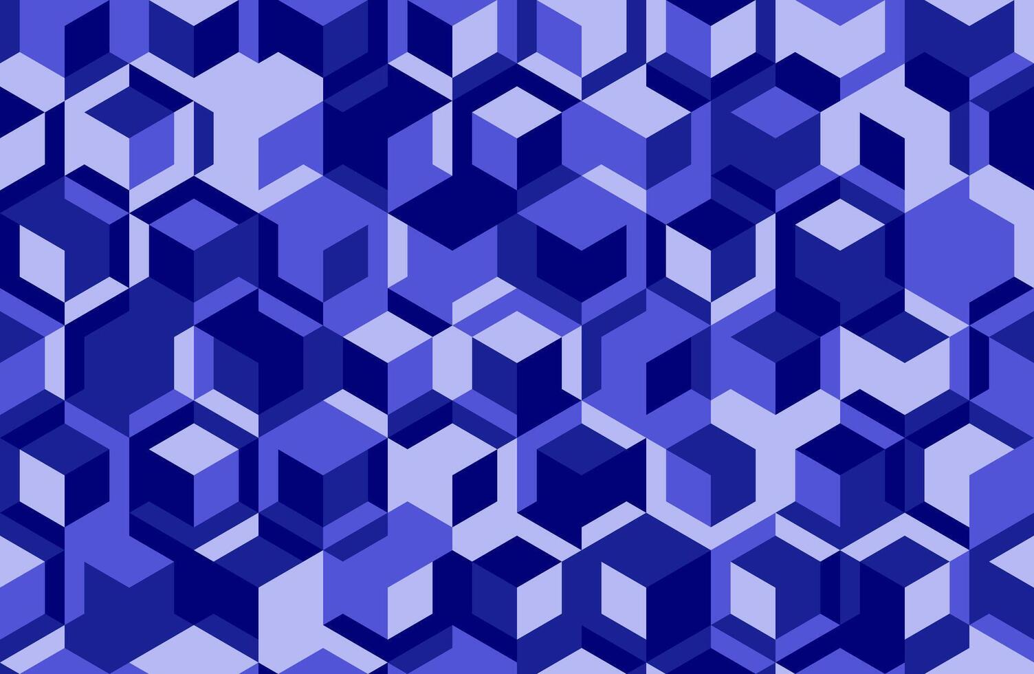 Abstract blue isometric cube pattern. Dynamic, modern design ideal for tech, presentations, or website backgrounds. Suggests innovation, connectivity, and data flow. vector
