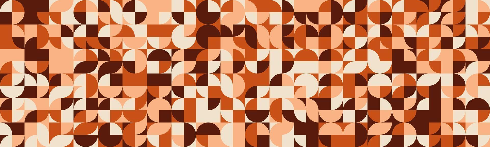 Abstract geometric pattern. Warm earth tones create a sophisticated, midcentury modern aesthetic. Perfect for website backgrounds, textile design, or branding projects. vector