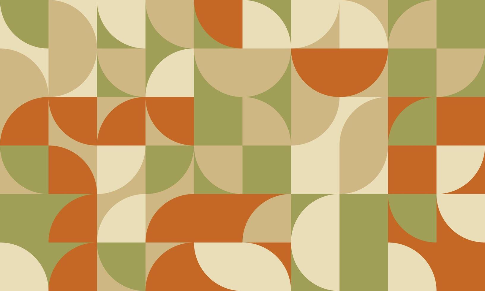 Abstract geometric pattern featuring earthy tones and midcentury modern style. Ideal for website backgrounds, textile design, or any project needing a sophisticated, retro aesthetic. vector