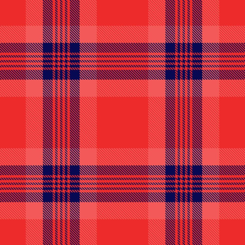 Print check textile, expensive fabric background tartan. Sketch pattern plaid texture seamless in red and blue colors. vector
