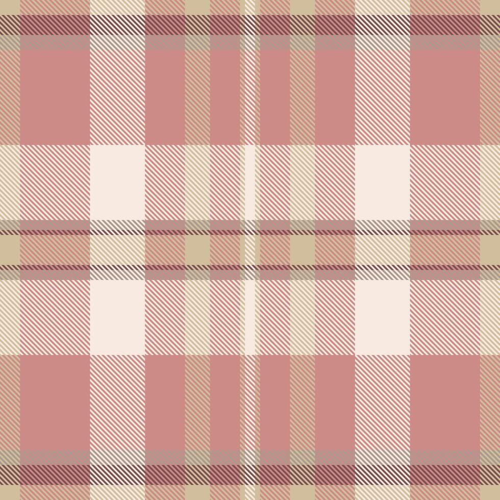 Stitch seamless fabric background, handsome tartan pattern textile. Self check texture plaid in light and red colors. vector