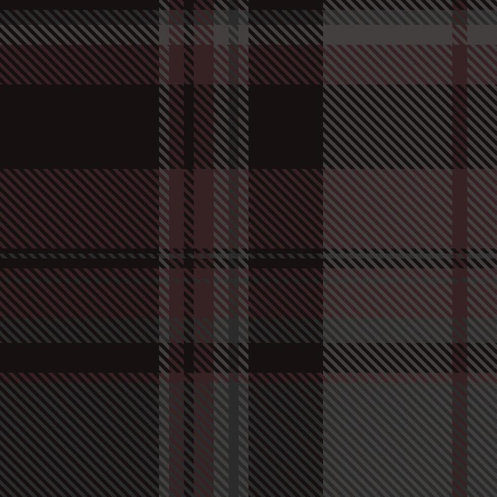 A plaid pattern in dark brown and black vector