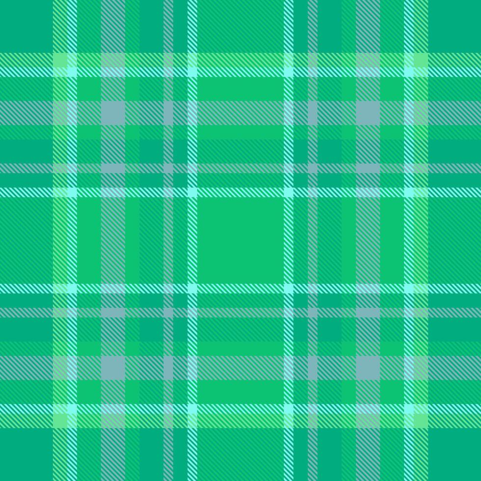 Comfort texture textile, upscale background tartan pattern. Pop fabric check seamless plaid in teal and mint colors. vector