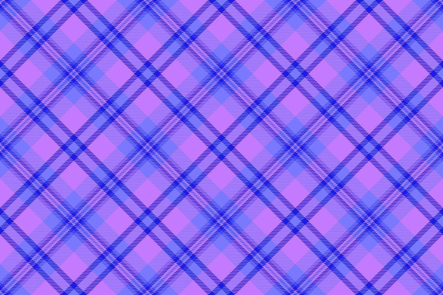 Mid texture plaid fabric, furniture tartan textile . Form background seamless pattern check in indigo and violet colors. vector