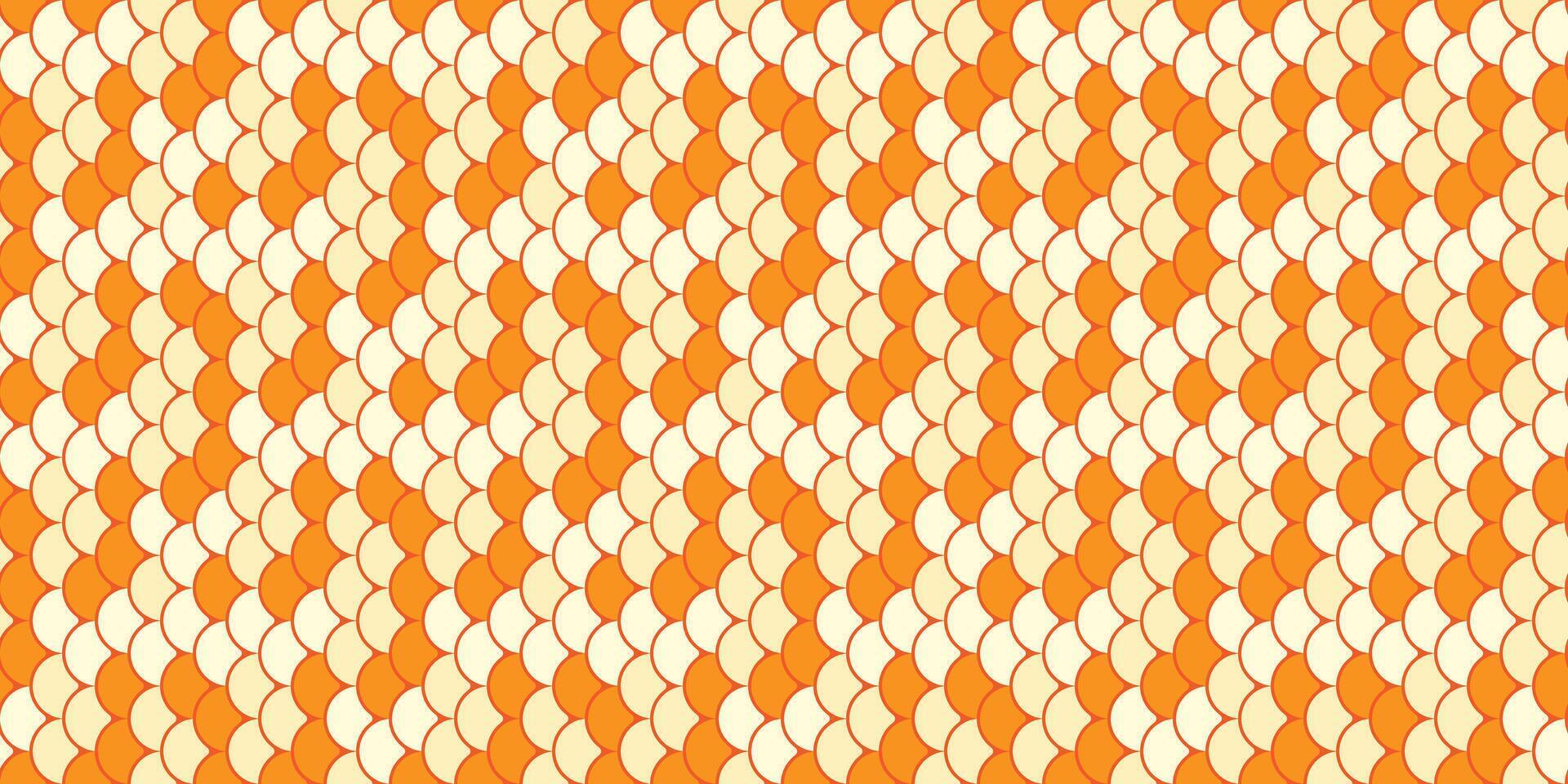 Vibrant orange and cream geometric pattern. Seamless texture ideal for website backgrounds, textile designs, or packaging. Stylish, repetitive design evokes feelings of warmth and energy. vector