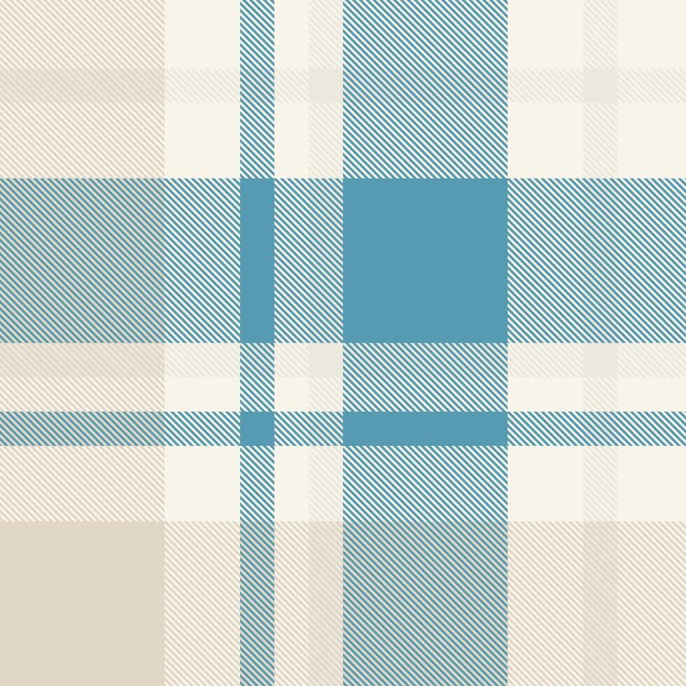 Flow fabric texture , pillow background seamless check. Valentine plaid tartan pattern textile in old lace and cyan colors. vector