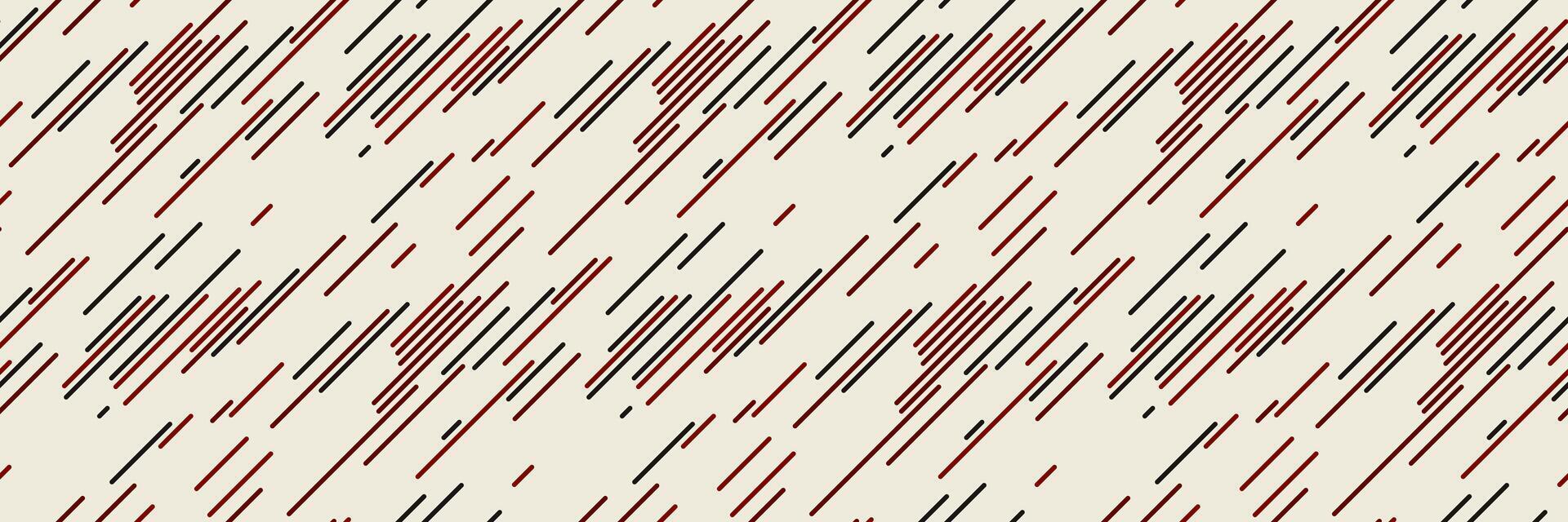 Dynamic abstract pattern with diagonal lines in red and black on a beige background. Perfect for modern designs, website backgrounds, textile prints, or as a visually striking graphic element. vector
