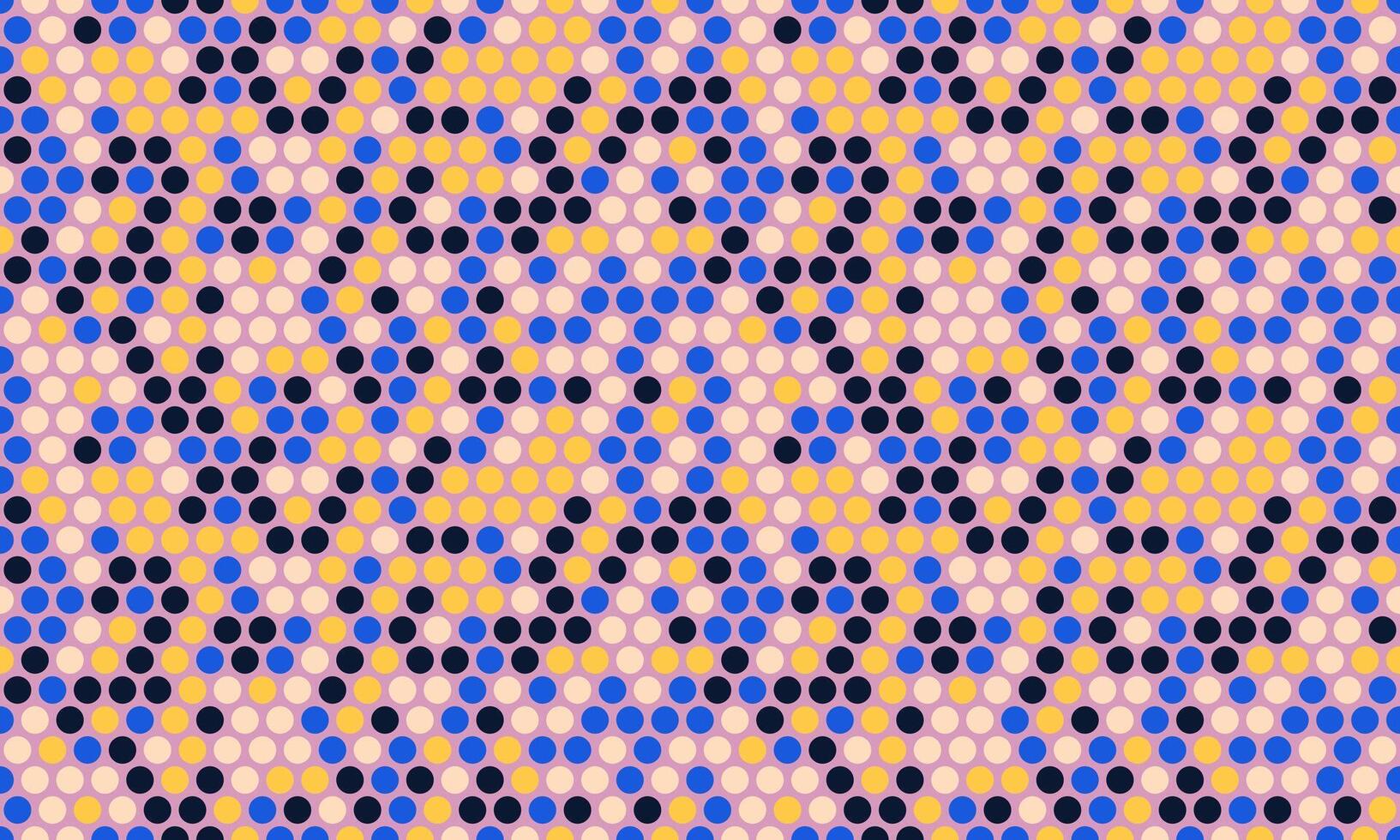 Vibrant abstract pattern of interconnected circles in blue, yellow, and pink hues. Perfect for textile design, website backgrounds, or modern art projects. vector