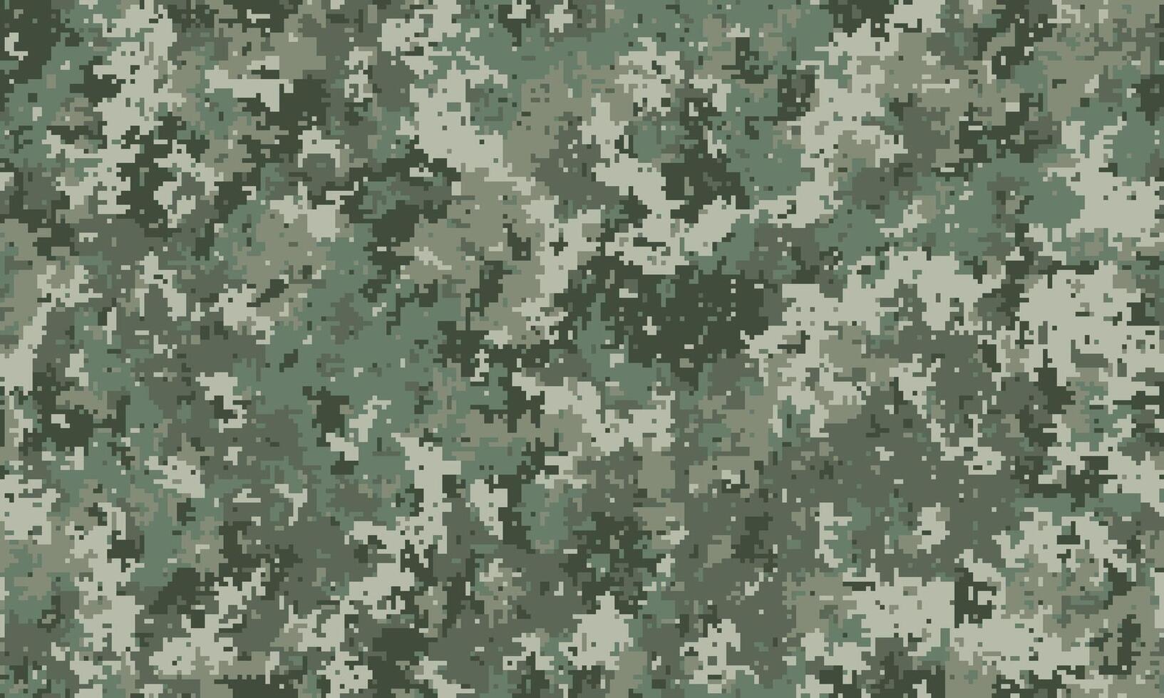 Abstract digital camouflage pattern. Perfect for backgrounds, textures, or militarythemed designs. Earthy greens and greys create a seamless, versatile texture ideal for various projects. vector