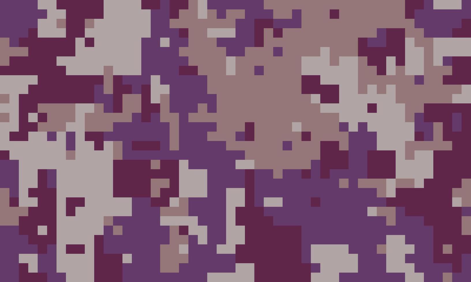 Abstract pixelated camouflage pattern in muted purples and browns. Ideal for fashion, textile, or digital design projects needing a unique, modern, and slightly mysterious aesthetic. vector