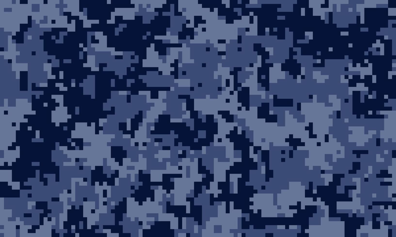 Abstract digital camouflage pattern in shades of navy blue and grey. Perfect for backgrounds, textures, or design elements in military, tech, or gaming projects. vector