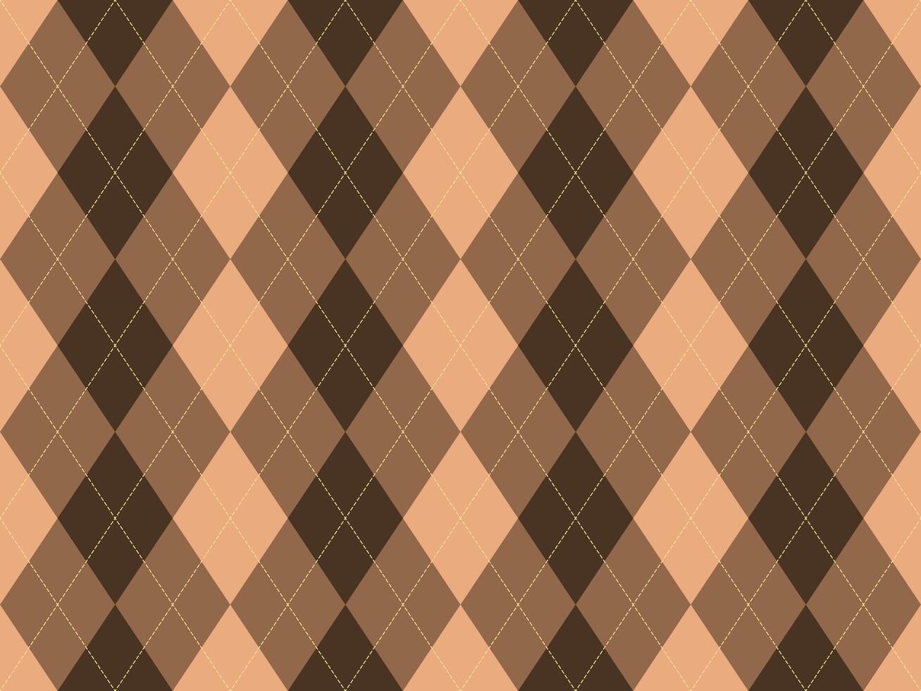 Elegant argyle pattern in muted browns and beige. Perfect for backgrounds, textile design, or adding a touch of classic sophistication to your projects. vector