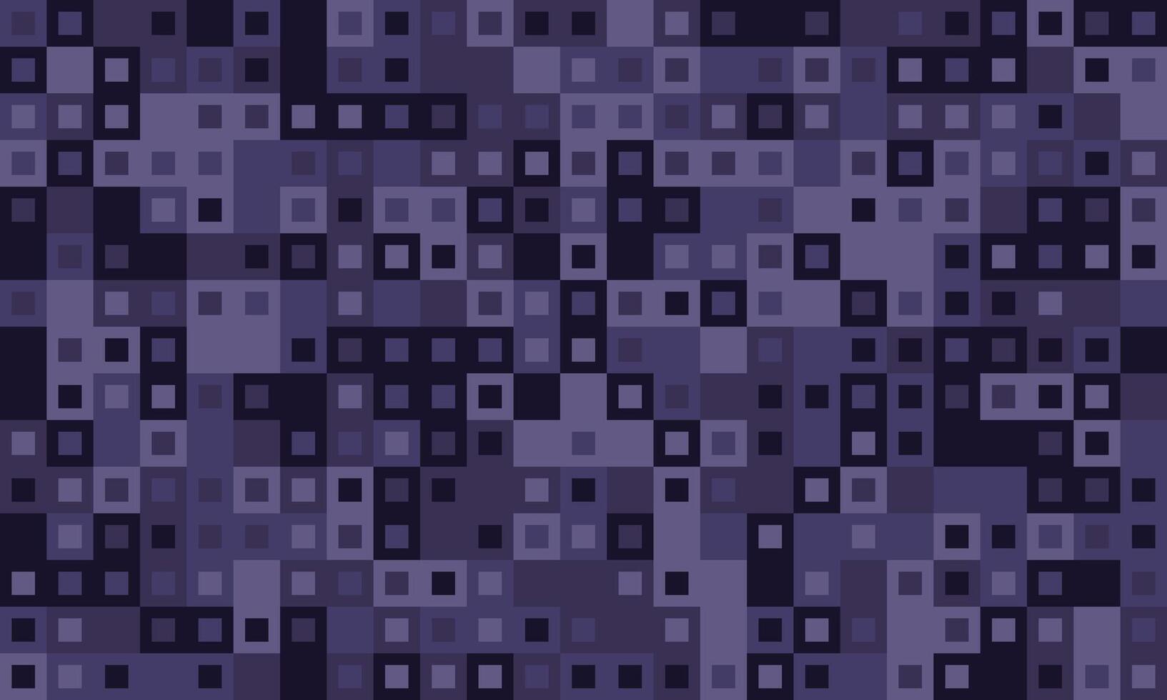 Abstract geometric mosaic pattern. Shades of purple create a complex, textured background ideal for tech, design, or corporate projects. Represents data, technology, or modern design concepts. vector